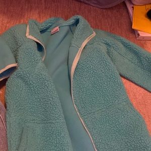 columbia teal blue girls large jacket